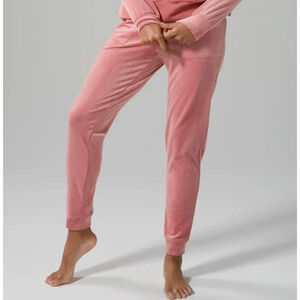 Soma Weeknd Womens Velour Pants XL Pink Joggers Lounge Pockets Cozy Comfort Y2K